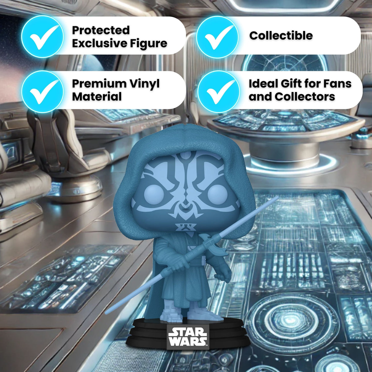 Funko Pop 740 Star Wars Specialty Series Hologram Glow Darth Maul Vinyl Figure